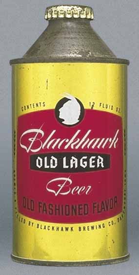 Blackhawk Old Lager Beer Cone Top Can