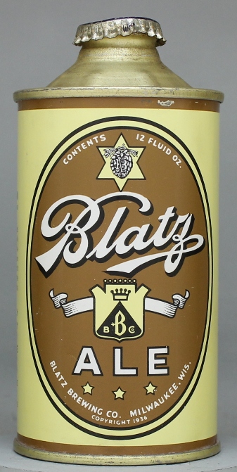 Blatz Ale Cone Top Can