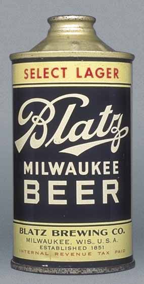 Blatz Milwaukee Select Lager Beer Cone Top Can