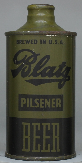 Blatz Pilsener Beer Cone Top Can