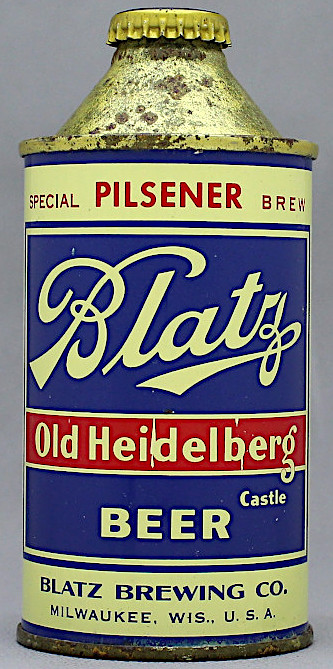 Blatz Old Heidelberg Special Brew Beer Cone Top Can