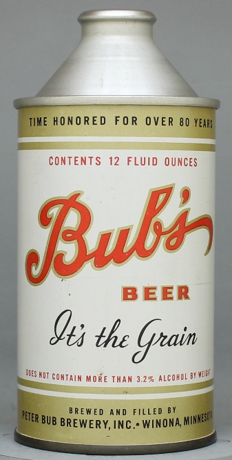 Bub's Beer Cone Top Can