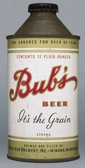 Bub's Beer Cone Top Can