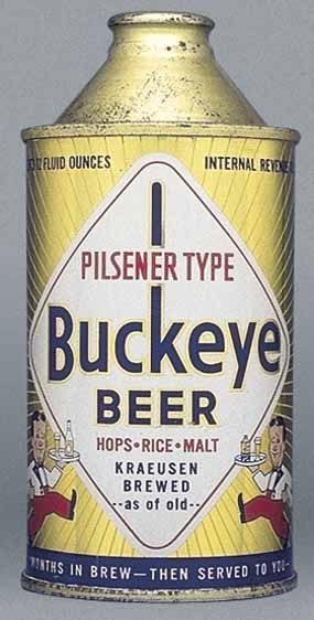 Buckeye Pilsener Type Beer Cone Top Can