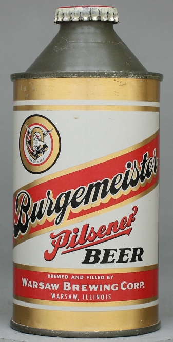 Burgemeister Pilsener Beer Cone Top Can