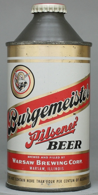 Burgemeister Pilsener Beer Cone Top Can