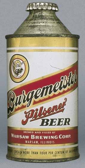 Burgemeister Pilsener Beer Cone Top Can