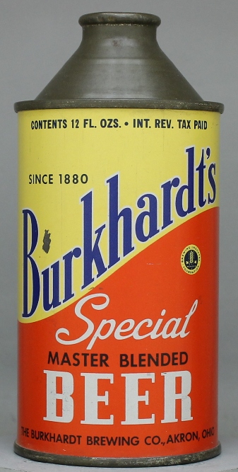 Burkhardt's Special Beer Cone Top Can