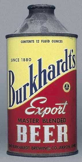 Burkhardt's Export Beer Cone Top Can