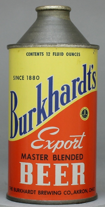 Burkhardt's Export Beer Cone Top Can