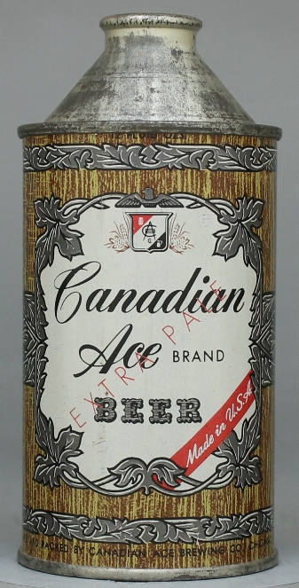 Canadian Ace Extra Pale Beer Cone Top Can