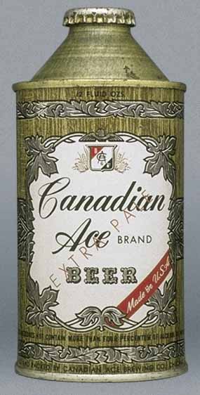 Canadian Ace Extra Pale Beer Cone Top Can