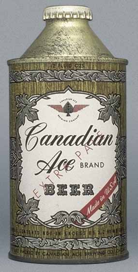 Canadian Ace Extra Pale Beer Cone Top Can