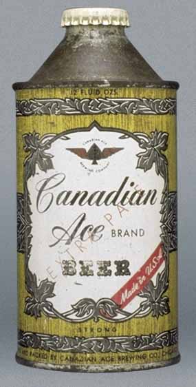 Canadian Ace Extra Pale Beer Cone Top Can