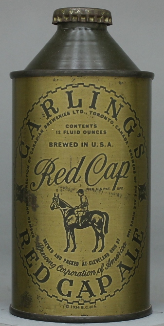 Carling's Red Cap Ale Cone Top Can