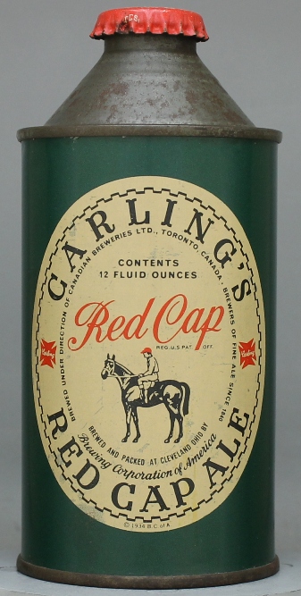 Carling's Red Cap Ale Cone Top Can