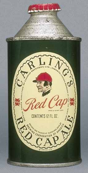 Carling's Red Cap Ale Cone Top Can