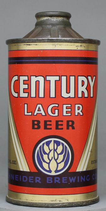 Century Lager Beer Cone Top Can