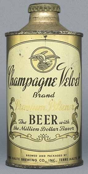 Champagne Velvet Br. Prem. Pils. Beer Cone Top Can