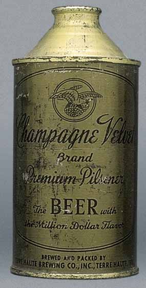 Champagne Velvet Br. Prem. Pils. Beer Cone Top Can