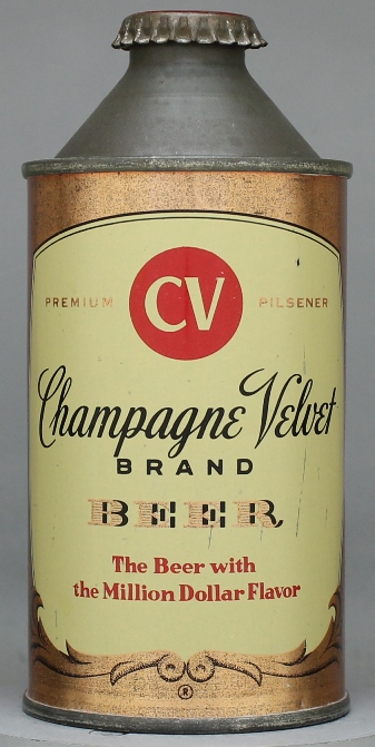 Champagne Velvet Brand Beer Cone Top Can