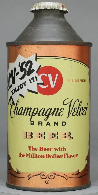 Champagne Velvet Brand Beer Cone Top Can