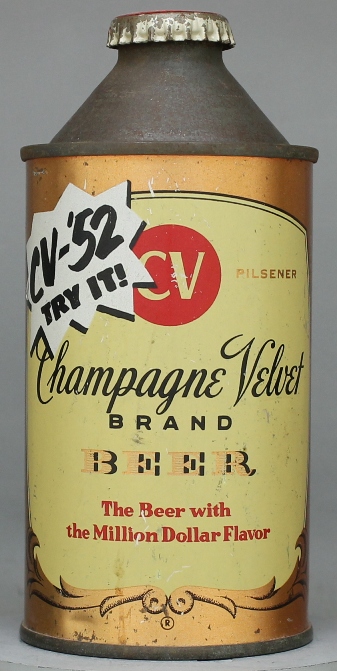 Champagne Velvet Brand Beer Cone Top Can