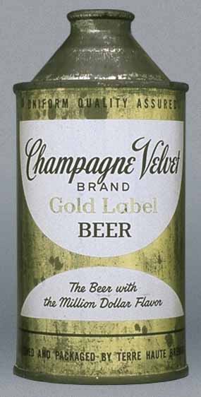 Champagne Velvet Br. Gold Label Beer Cone Top Can