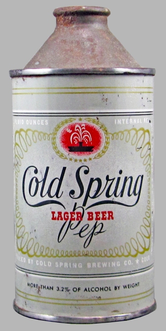 Cold Spring Pep Beer Cone Top Can