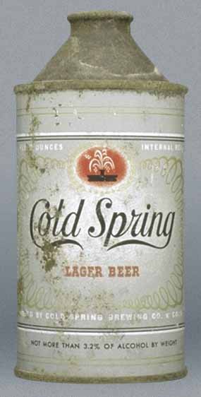 Cold Spring Lager Beer Cone Top Can