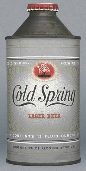 Cold Spring Lager Beer Cone Top Can