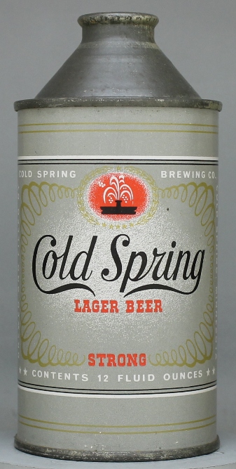 Cold Spring Lager Beer Cone Top Can