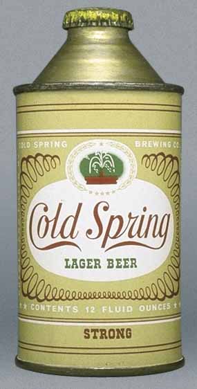 Cold Spring Golden Brew Beer Cone Top Can