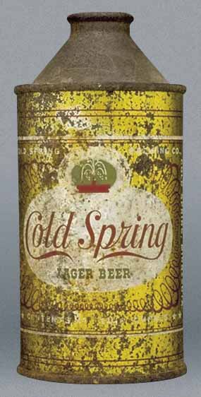 Cold Spring Golden Brew Beer Cone Top Can