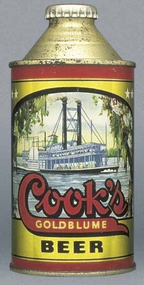 Cook's Goldblume Beer Cone Top Can