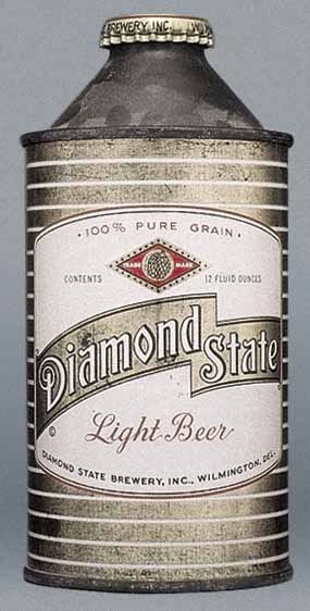 Diamond State Light Beer Cone Top Can