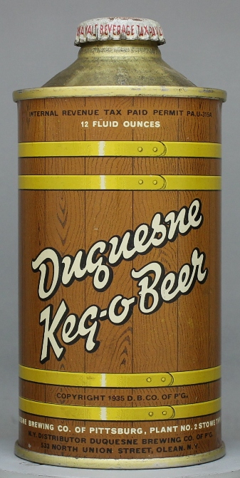 Duquesne Keg-o-beer Beer Cone Top Can