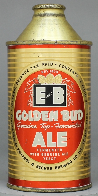E & B Golden Bud Ale Cone Top Can