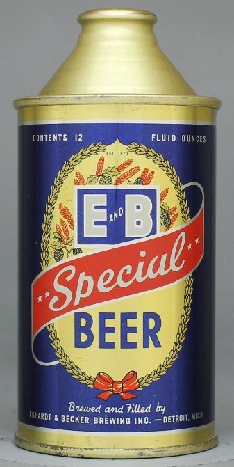 E & B Special Beer Cone Top Can
