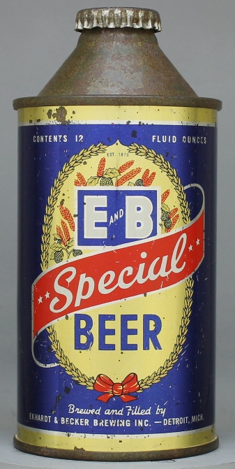 E & B Special Beer Cone Top Can
