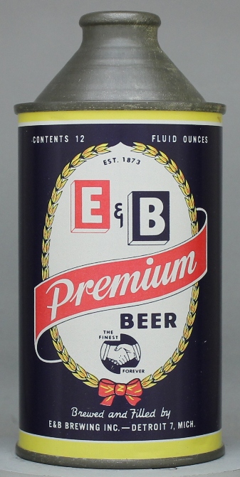 E & B Premium Beer Cone Top Can