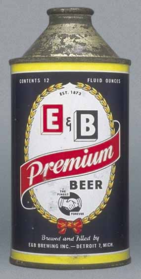 E & B Premium Beer Cone Top Can
