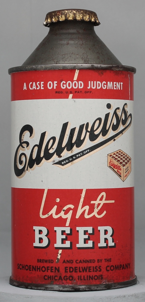 Edelweiss Light Beer Cone Top Can