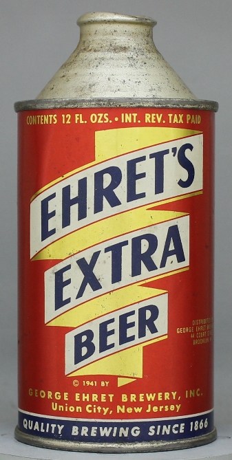 Ehret's Extra Beer Cone Top Can