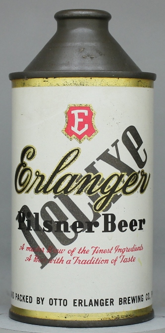 Erlanger's Pilsner Deluxe Beer Cone Top Can