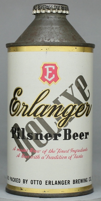 Erlanger's Pilsner Deluxe Beer Cone Top Can