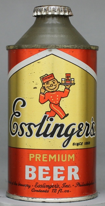 Esslinger's Premium Beer Cone Top Can