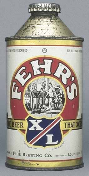 Fehr's X/l Beer Cone Top Can