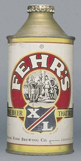 Fehr's X/l Beer Cone Top Can