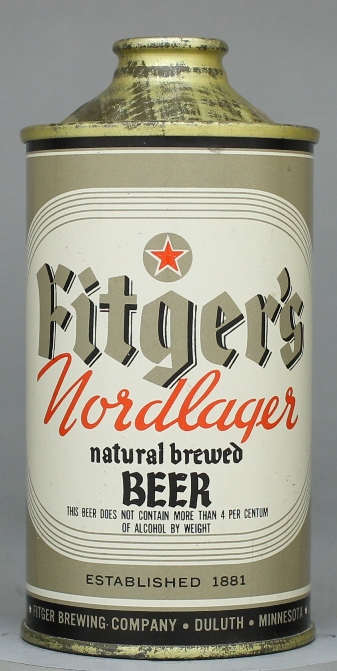 Fitger's Nordlager Natural Beer Cone Top Can